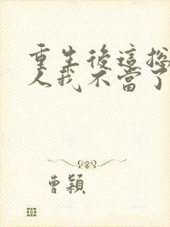 重生后这总裁夫人我不当了