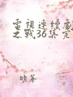 电视连续剧无间之战36集完整版