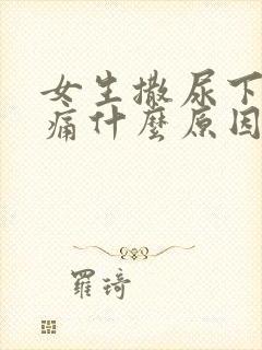 女生撒尿下面疼痛什么原因