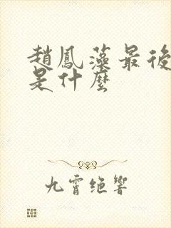 赵凤藻最后结局是什么