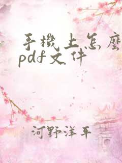 手机上怎么打开pdf文件