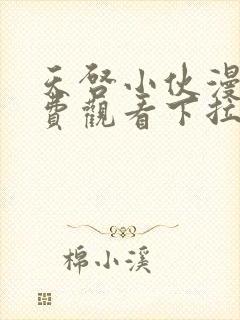 天启小伙漫画免费观看下拉式漫画最