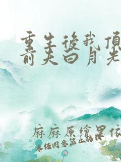 重生后我顶替了前夫白月光 第507章