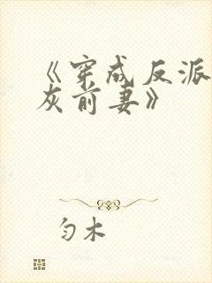 《穿成反派的炮灰前妻》