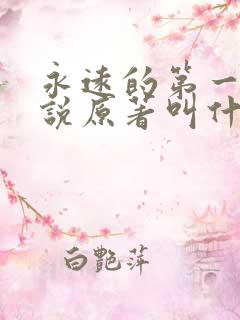 永远的第一名小说原著叫什么