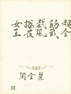 女总裁的超级兵王夜风武全集