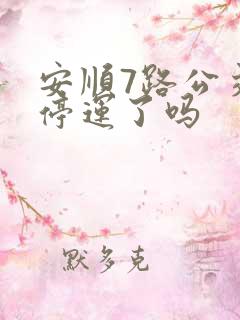 安顺7路公交车停运了吗