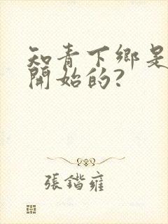 知青下乡是哪年开始的?