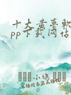 十大黄台软件app下载网站免费大全