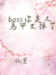 boss你夫人马甲又掉了免费全文阅读