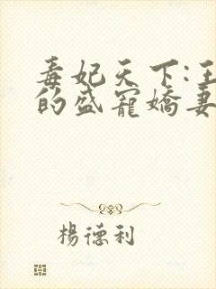 毒妃天下:王爷的盛宠娇妻'