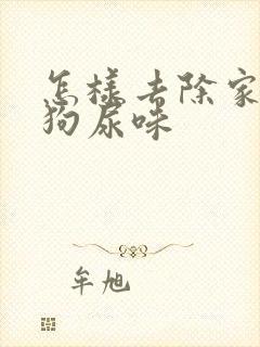 怎样去除家里的狗尿味