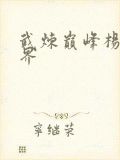 武炼巅峰杨开境界