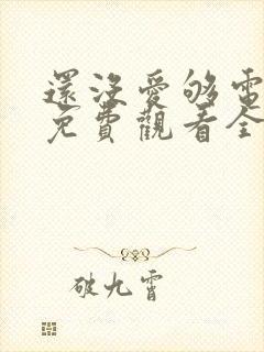 还没爱够电视剧免费观看全集