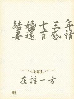 结婚十三年的夫妻还有感情吗