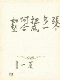 如何把多张图片整合成一个pdf