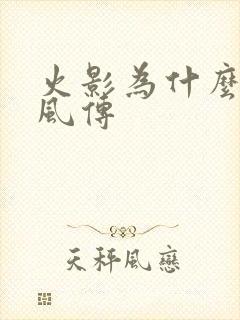 火影为什么叫疾风传