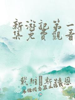 新游记第一季全集免费观看高清