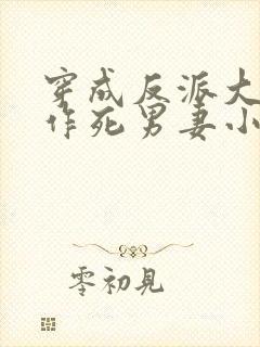 穿成反派大佬的作死男妻小说