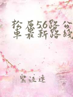 松原56路公交车最新路线和时间