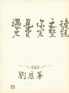 遇见你之后短剧免费完整观看高清