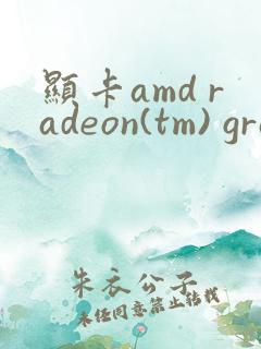 显卡amd radeon(tm) graphics