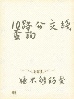 10路公交线路查询