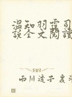 温知羽霍司砚小说全文阅读