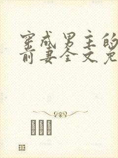 穿成男主的炮灰前妻全文免费阅读