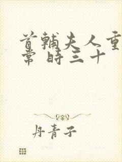 首辅夫人重生日常 时三十