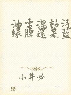 油电混动汽车上绿牌还是蓝牌