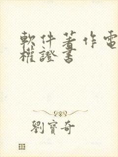 软件著作电子版权证书