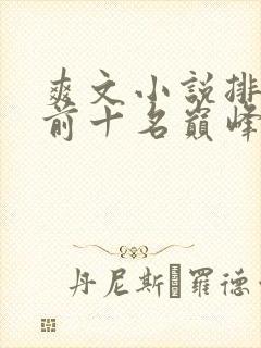 爽文小说排行榜前十名巅峰之作