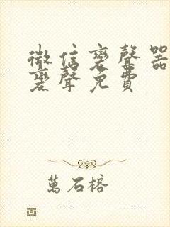 微信变声器实时变声免费