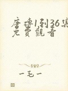 唐砖1到36集免费观看