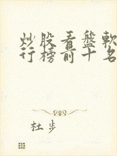 炒股看盘软件排行榜前十名