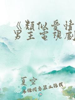 《类似爱情》双男主电视剧