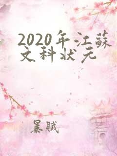 2020年江苏文科状元