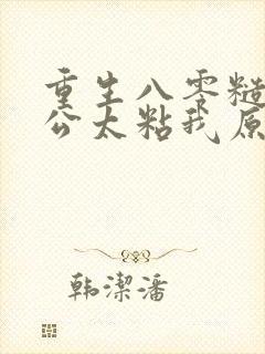 重生八零糙汉老公太粘我原著作者