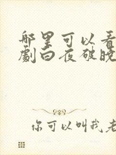 哪里可以看电视剧白夜破晓