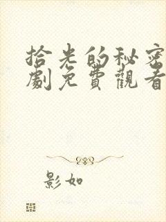 拾光的秘密电视剧免费观看全集