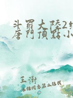 斗罗大陆2绝世唐门顶点小说