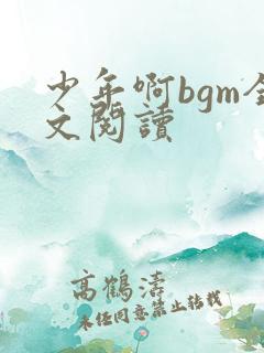 少年啊bgm全文阅读