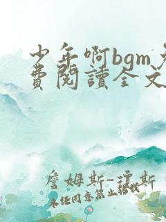 少年啊bgm免费阅读全文