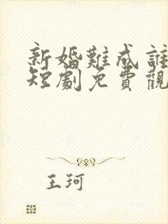 新婚难成谁之错短剧免费观看全集