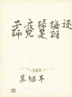 子夜归梅逐雨大师兄是谁