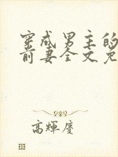 穿成男主的炮灰前妻全文免费阅读