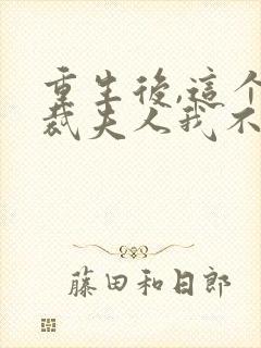 重生后,这个总裁夫人我不当了