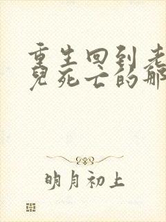 重生回到老婆女儿死亡的那个雨夜