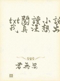txt阅读小说我真没想出名啊